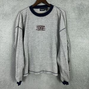 Carbon Rue 21‎ mens shirt XL gray waffle knit oversized pullover layers logo